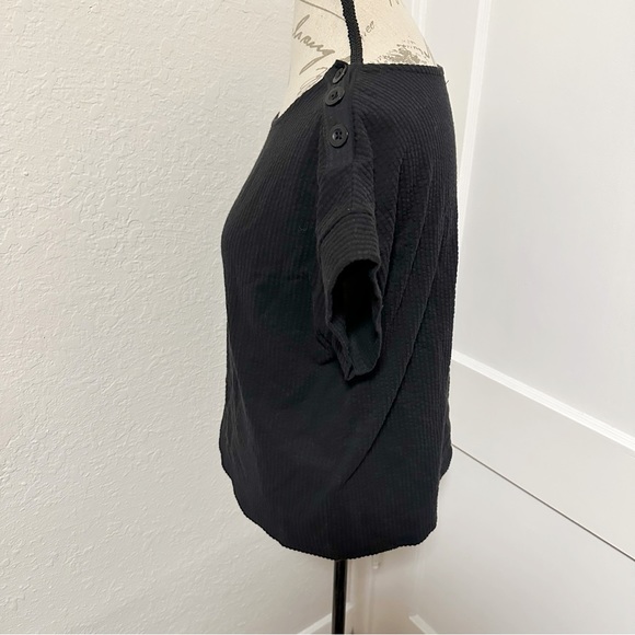 Madewell Seersucker Button-Shoulder Top - Picture 5 of 10